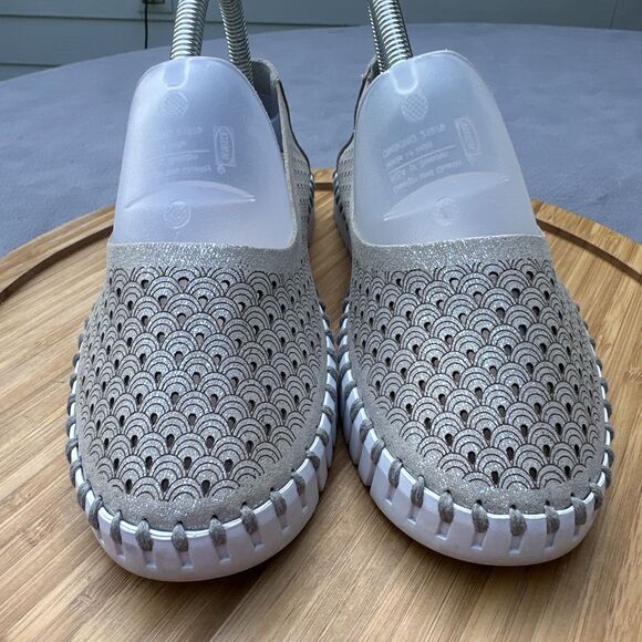 Ilse Jacobsen Tulipu Ballet Flats Slip On Comfort Shoes Size 37 US 7 Silver - Picture 2 of 7